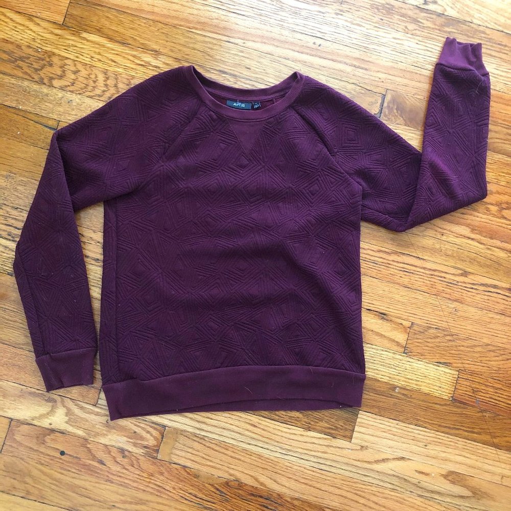 Apt 9 Wine Geo Quilted Sweater